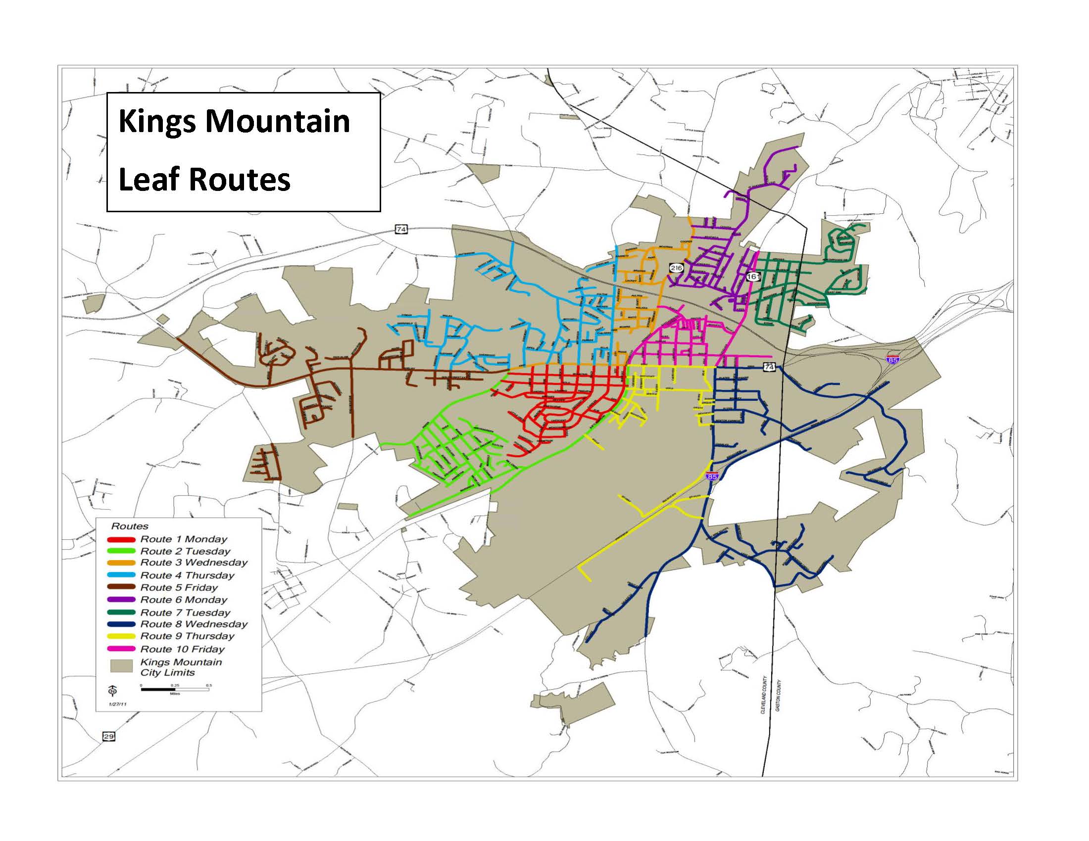 Kings Mountain Leaf Routes Map (1)